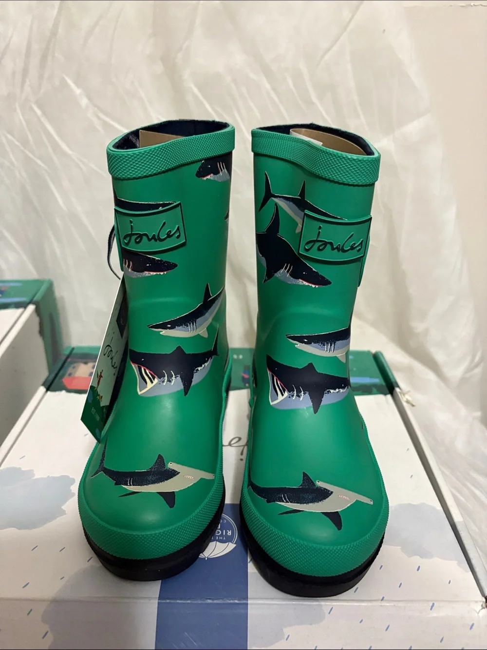 Joules Kids Rain Boots size US 10 NWT